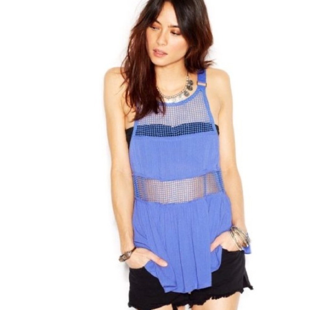 NWT Free People Dutch Mesh Festival Boho Tank Top